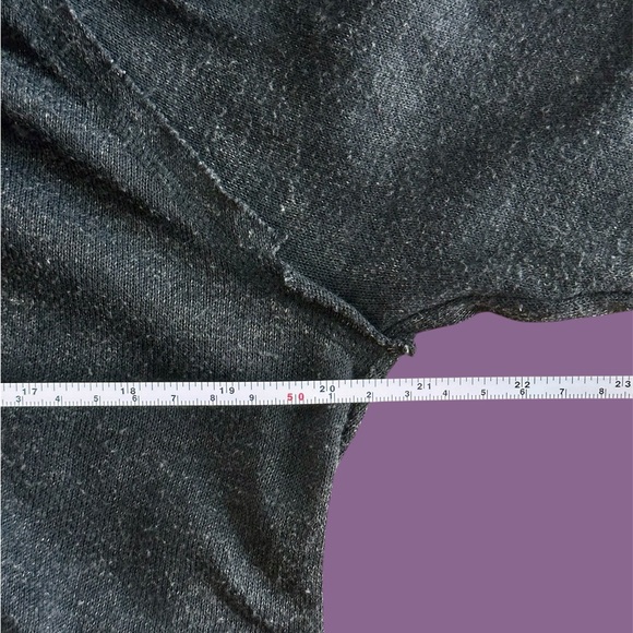 Miss Me Woman’s Large Sweater Jacket Goth Studded Heather Black Faux Leather Y2K - Picture 9 of 9